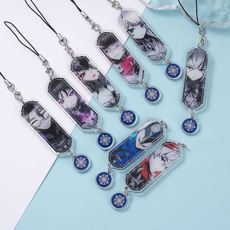 Phone Accessories Jewelry - 8 adet Anime Anahtarlık Genshin Etki