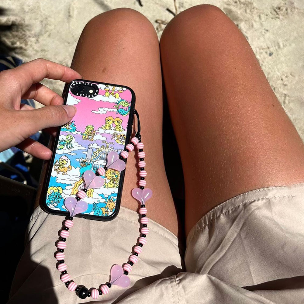 Phone Accessories Wholesale Suppliers - Pembe kalp telefon zinciri sapanlar tedarikçisi